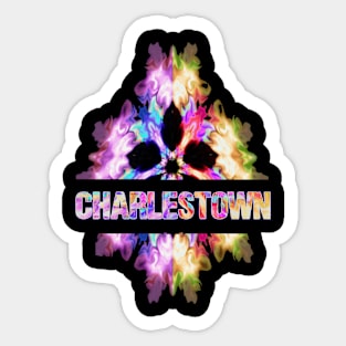 Charlestown Tie Dye Watercolor Gift Souvenir Sticker